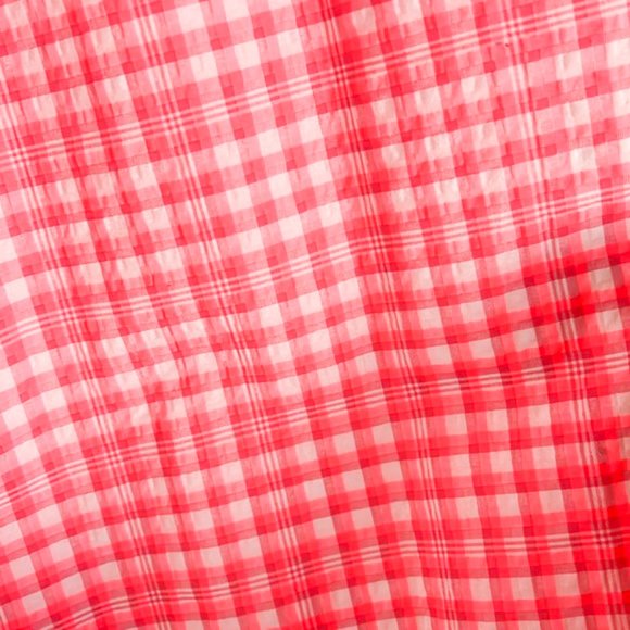 TOPSHOP Fluro Neon Pink Check Pattern High Waist Midi Length Skirt NWT Size 10 - Picture 4 of 5